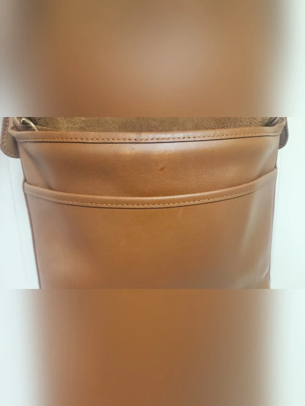 Vintage 1994 Coach Classic Brown Leather Saddle Bag AMAZING 32 YO PURSE